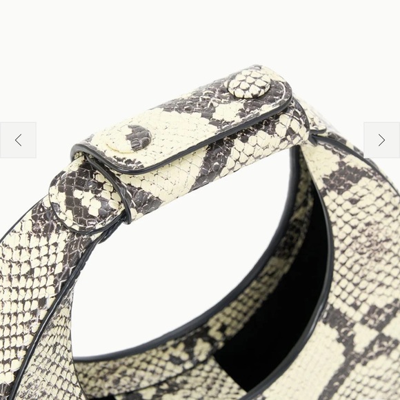 STAUD Goodnight Moon Leather Bag White Snake - Picture 7 of 13